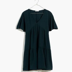 Madewell Lightspun Popover Tiered Mini Dress